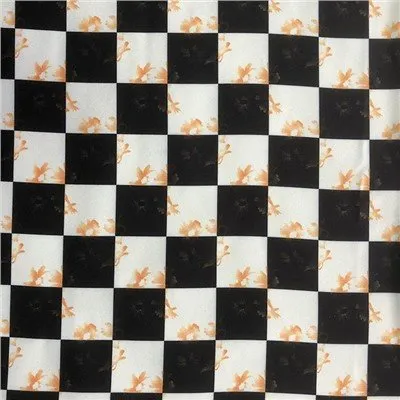 Karierte Blume Gelber Stoff