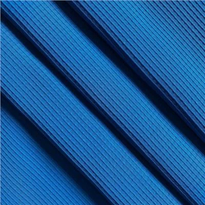 Jacquard-Blau, verstecktes Gitter, elastischer, karierter Satin